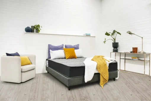Sleep-Firm-Mattress-with-yellow-Blanket